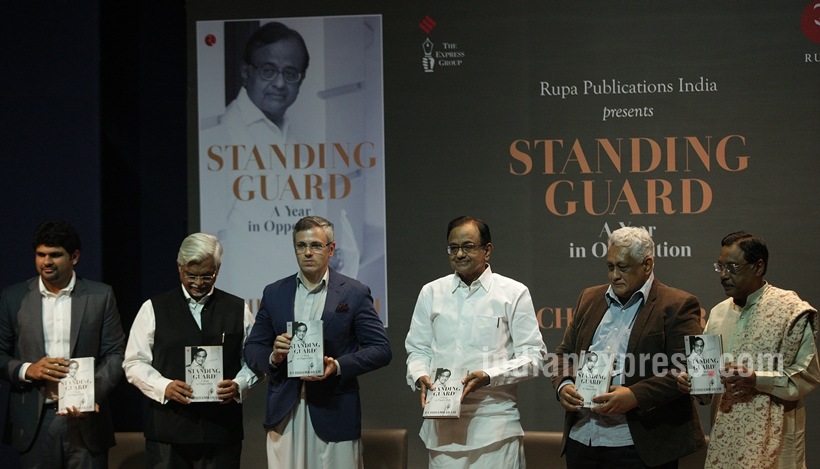 chidambaram, p chidambaram, chidambaram book launch, Standing Guard chidambaram, Standing Guard book launch, chidambaram indian express column, indian express chidambaram columns, across the aisle chidambaram, hidambaram, JNU row, Chidambaram JNU, JNU chidambaram, Chidambaram book, congress