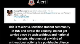 jawaharlal nehru university, jnu, hafiz saeed, jnu protest, jnu protest hafiz saeed, rajnath singh, jnu sedition case, jnu pakistan slogans, delhi police, delhi news, india news, latest news,