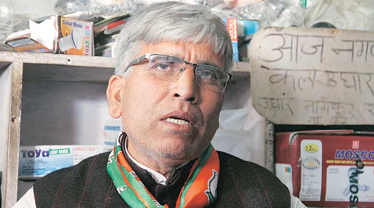 BJP candidate Rampal Singh (Express Photo by Gajendra Yadav)