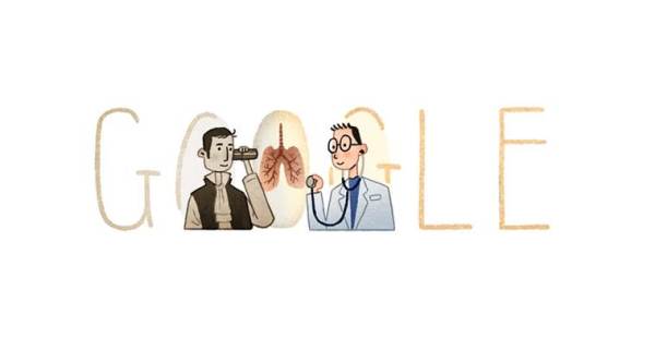 Google doodle celebrates 235th birthday of stethoscope inventor René Laennec