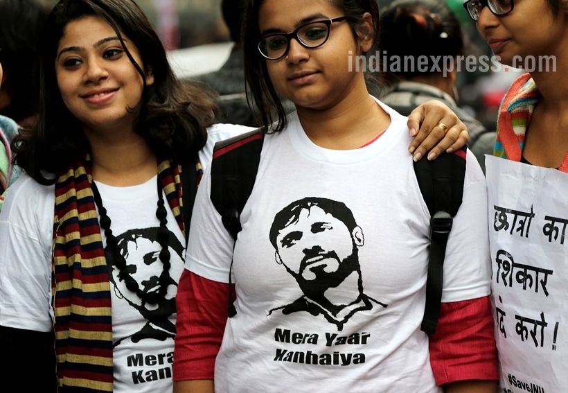 jnu, jnu protest, jnu protest photos, jnu news, jnu photos, jnu latest news, jnu president, jnusu president, jnusu, kanhaiya kumar, kanhaiya kumar release, kanhaiya kumar arrest,kanhaiya kumar hearing, delhi protests, delhi protest photos, jantar mantar, india news
