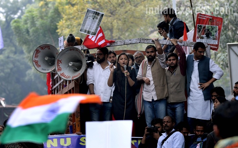 jnu, jnu protest, jnu protest photos, jnu news, jnu photos, jnu latest news, jnu president, jnusu president, jnusu, kanhaiya kumar, kanhaiya kumar release, kanhaiya kumar arrest,kanhaiya kumar hearing, delhi protests, delhi protest photos, jantar mantar, india news
