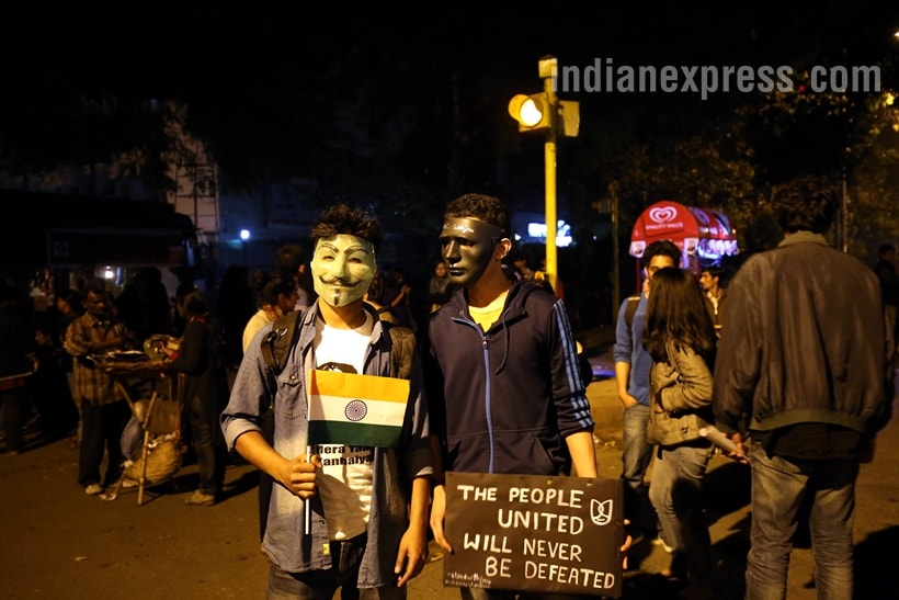 jnu, jnu protest, jnu protest photos, jnu news, jnu photos, jnu latest news, jnu president, jnusu president, jnusu, kanhaiya kumar, kanhaiya kumar release, kanhaiya kumar arrest,kanhaiya kumar hearing, delhi protests, delhi protest photos, jantar mantar, india news
