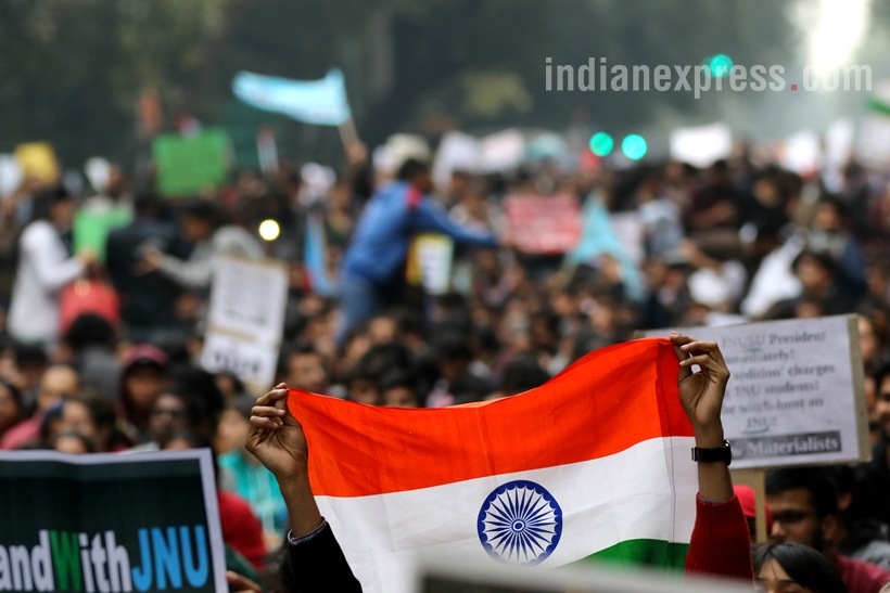 jnu, jnu protest, jnu protest photos, jnu news, jnu photos, jnu latest news, jnu president, jnusu president, jnusu, kanhaiya kumar, kanhaiya kumar release, kanhaiya kumar arrest,kanhaiya kumar hearing, delhi protests, delhi protest photos, jantar mantar, india news