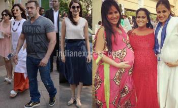 350px x 213px - Arpita Khan's baby shower, brother Salman Khan with Sangeeta ...