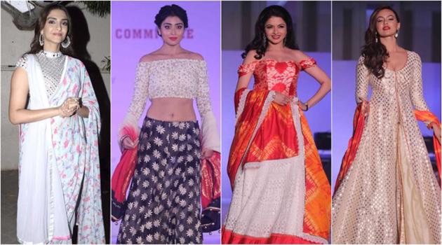 sonam kapoor, sonam, sonam kapoor pics, sonam kapoor in ethnics, bhagyashree, sheeba khan, shriya saran, ranveer singh, ranveer singh pics, ranveer pics, madhu, krishika lulla, entertainment