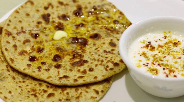parantha recipes, Spicy Papad ke Paranthe, papad recipes, indian recipes, vegetarian recipes