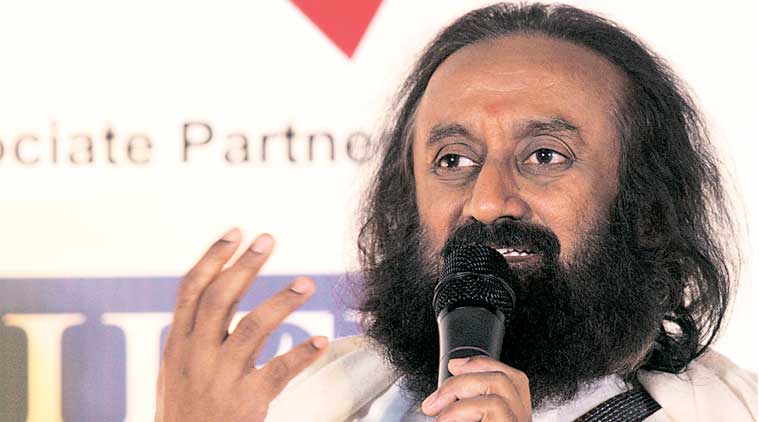 Sri Sri Ravi Shankar at the Express Adda. (Express Photo Neeraj Priyadarshi)