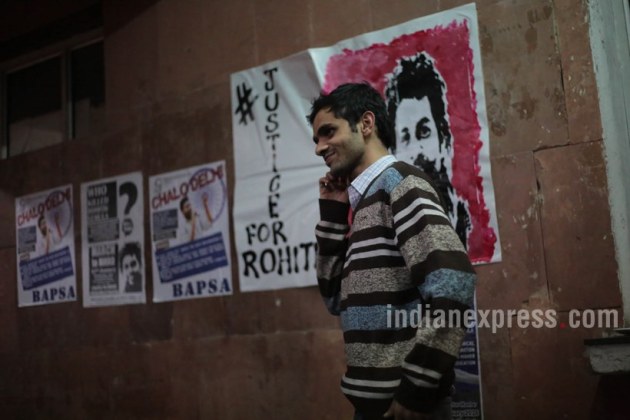 jnu, jnu row, nju protest, latest in jnu, latest in jnu protest, umar khalid, jnu umar khalid, five arrested in jnu, jnu pictures, jnu protest pictres