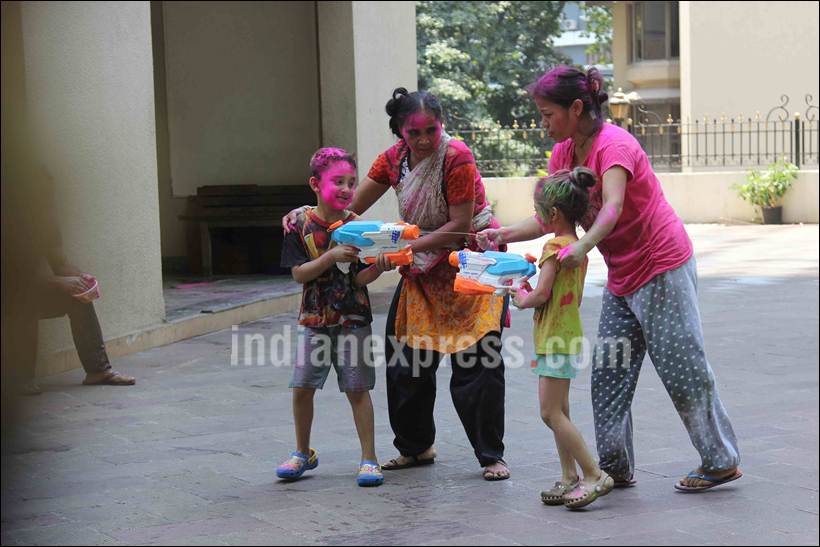 shahraan, iqra, holi, holi 2016, bollywood holi