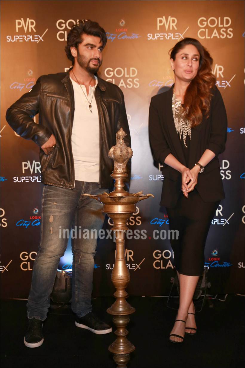 kareena kapoor, kareena kapoor khan, ki and ka, arjun kapoor, r balki, ki and ka conference, kareena kapoor press conference, ki and ka images, kareena kapoor pics, kareena kapoor arjun kapoor pics, arjun kapoor pics, kareena arjun pics, entertainment