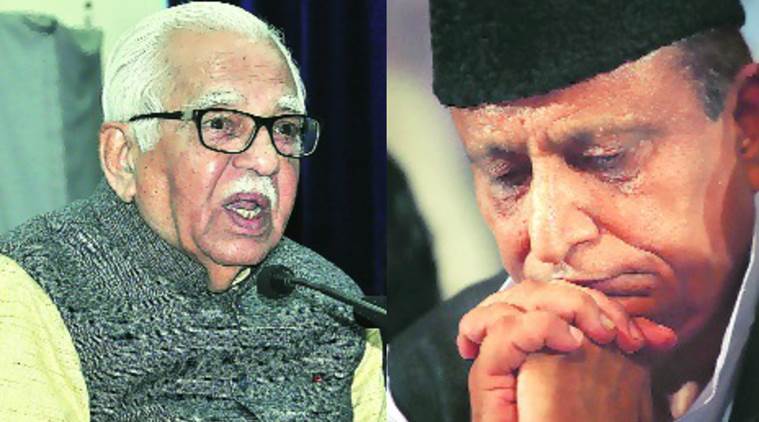 Minister Azam Khan (right) had accused the Governor of working under ‘influence of a particular party’