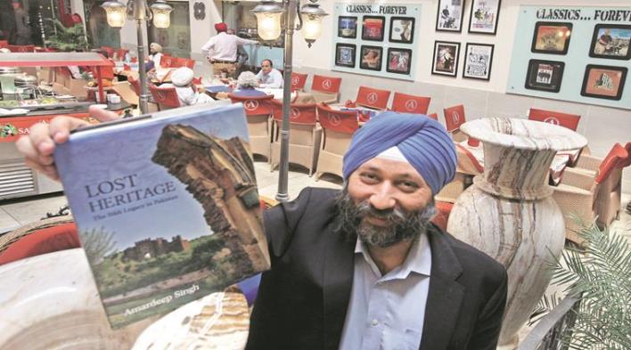 Amardeep Singh Author with his book `LOST HERITAGE' during a press conference in Chandigarh on Tuesday, March 01 2016. Express photo by Jaipal Singh