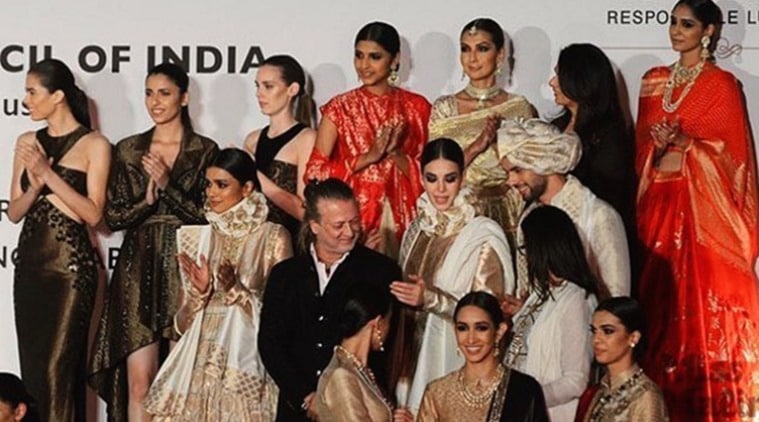 Rohit Bal's collection at the Make In India Week. (Photo: Instagram/Rohit Bal)