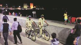 Pune City Police cycle patrol