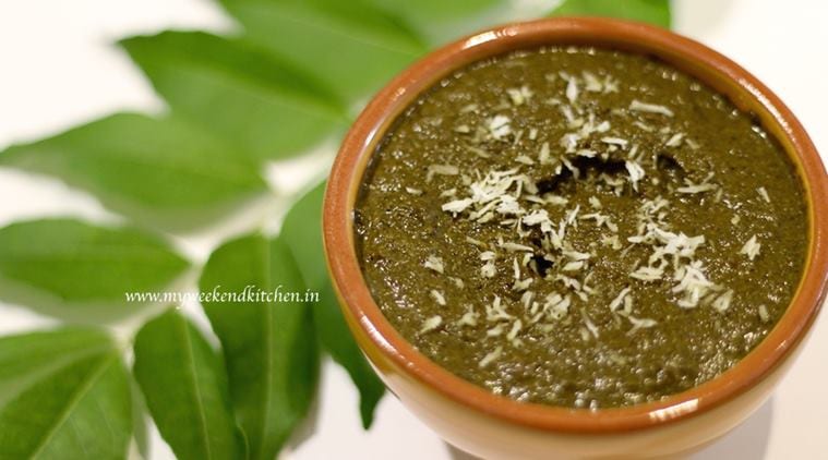curry leaves and coconut chutney 2