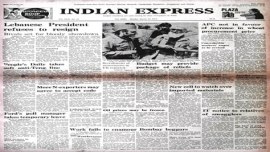 indian express, forty years ago, indian express newspaper, indian express newspaper forty years ago