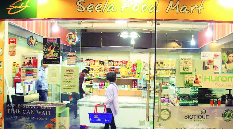 Korean grocery store Seela Food Mart. Source: Express Photo by Manoj Kumar