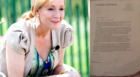 JK Rowling, Robert Galbraith, The Cuckoo's Calling, Twitter, rejection letters, publishing, publishers, Constable & Robinson, Creme de la Crime, Severn House Publishers