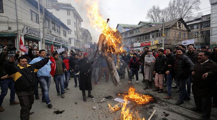 Why The Food Security Act Has Kashmir In A Rage Explained News Supporters Of Kashmirs Main Opposition Party National Conference Nc Burn An Effigy Of Regions