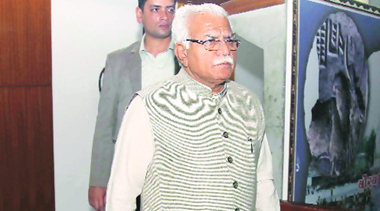 Haryana CM Manohar Lal arrives at the Vidhan Sabha, Thursday. Kamleshwar Singh