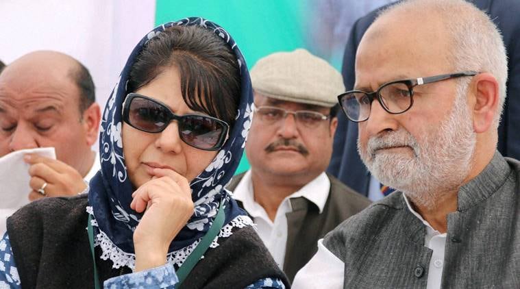 Jammu: Peoples Democratic Party (PDP) President Mehbooba Mufti during a membership drive of the party in Jammu on Friday. PTI Photo (PTI3_4_2016_000205B)
