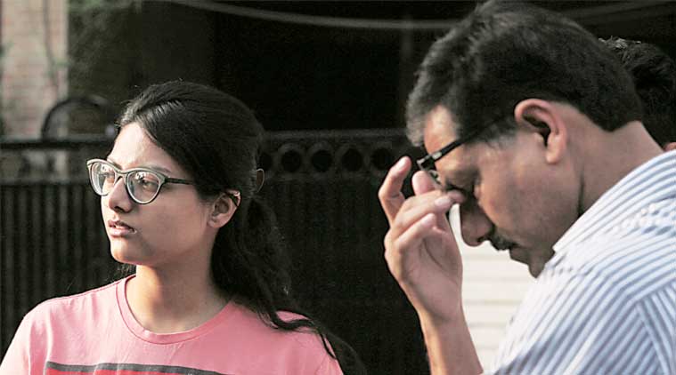 Priyanka’s sister Dimpi and father Ashok Kapoor. (Express Photo: Amit Mehra)
