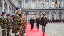 brussels, modi, brussels attack, modi in brussels, modi brussels, belgium, Charles Michel, tribute, deadly terror attacks, Maelbeek Metro Station, suicide bomber, PM in brussels, india news, brussels attack updates