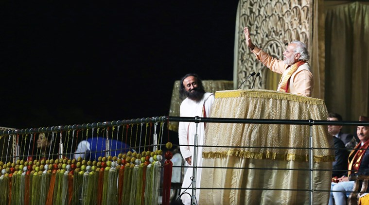 Narendra Modi, Sri Sri Ravi Shankar, World Culture Festival, Art of living