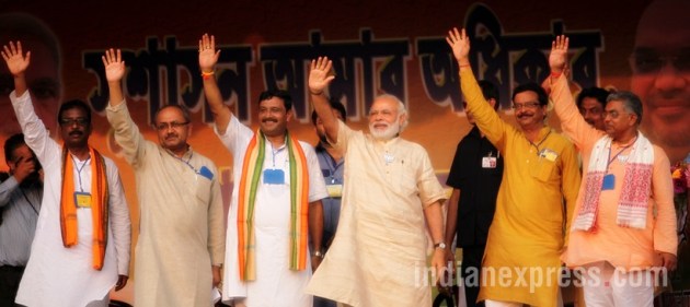 West bengal, narendra modi, modi bengal rally, west bengal polls, west bengal elections, 2016 bengal election, modi in bengal, elections 2016, West Bengal assembly elections, Narendra Modi Kharagpur rally, Bjp rally, India news, latest news, indian express