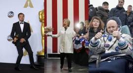 Oscars, Oscars 2016, leonardo DiCaprio, Leonardo Dicaprio wins, Lady gaga, Lady gaga Sexual Abuse Survivors, Oscar awards, US Elections, Astronaut comes home, Astronaut lands on earth, Astronaut, Top frames, Indian Express