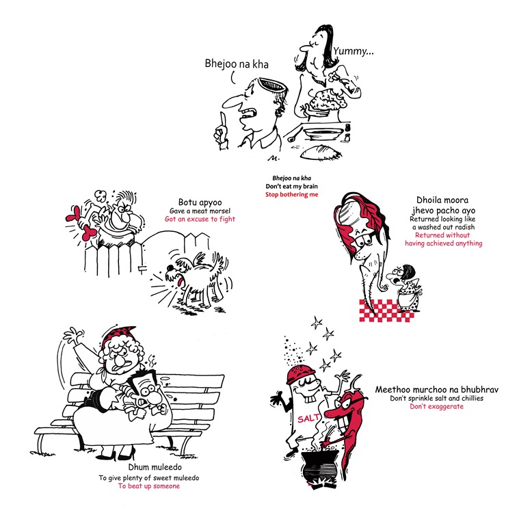 Parsi Bol 2, which is the second updated edition of a compilation of Parsi Gujarati phrases, has illustrations by Hemant Morparia and Farzana Cooper.