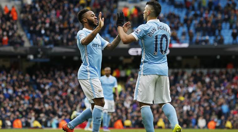 Image result for aguero and raheem sterling