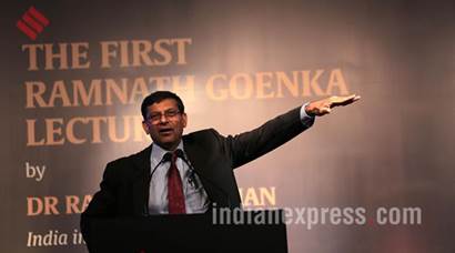 Ramanth Goenka lecture, RNG Lecture, Raghuram Rajan, RBI Governor Raghuram Rajan, Raghuram Rajan First RNG Lecture, Raghuram Rajan Ramanth Goenka Lecture, Dr Raghuram Rajan, Anant Goenka, Indian Express, Ramanth Goenka Lecture pics, RNG Lecture pics, RNG lecture Photos