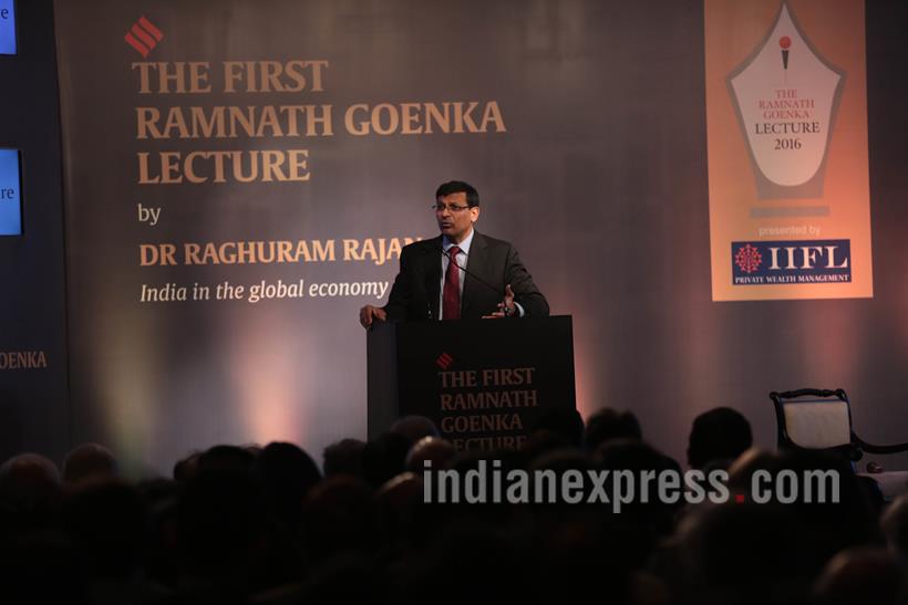 Ramanth Goenka lecture, RNG Lecture, Raghuram Rajan, RBI Governor Raghuram Rajan, Raghuram Rajan First RNG Lecture, Raghuram Rajan Ramanth Goenka Lecture, Dr Raghuram Rajan, Anant Goenka, Indian Express, Ramanth Goenka Lecture pics, RNG Lecture pics, RNG lecture Photos