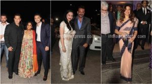 Salman Khan, Sanjay Dutt, Sushmita Sen at Kresha Bajaj’s wedding reception