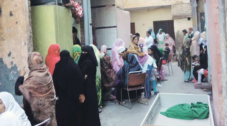 The incident took place in northeast Delhi’s Seelampur.  (Express Photo: Abhishek Angad)