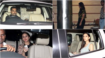 Sonakshi Sinha hides her face from photogs; parties with Huma and Aditi ...