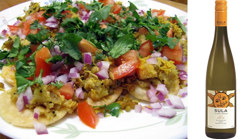 wine pairing, indian food and wines, wine with street food, Nikhil Agarwal, wines of india, Charosa Viognier, vada pao, Sula Riesling, sev puri, Ragda Pattice, York Rose