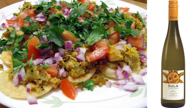 wine pairing, indian food and wines, wine with street food, Nikhil Agarwal, wines of india, Charosa Viognier, vada pao, Sula Riesling, sev puri, Ragda Pattice, York Rose