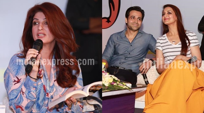 Twinkle Khanna, Emraan hashmi, Sonali Bendre, Twinkle Khanna mrs funnybones, twinkle mrs funnbones, Emraan sonali, Emraan hashmi book, Sonali Bendre book, a piece of my heart, Mrs funnybones, Spring Festival 2016, Twinkle khanna pics, Emraan hashmi pics, Sonali bendre pics