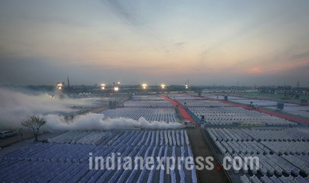 world culture festival, world cultural festival, sri sri, ravi shankar, art of living foundation, sri sri ravi shankar, sri sri world culture festival, ngt fine sri sri, sri sri event yamuna bank, yamuna floodplain world culture festival, world culture festival stage, world culture festival photos, art of living, art of living 35 years, wcf photos, sri sri photos, india news, latest news