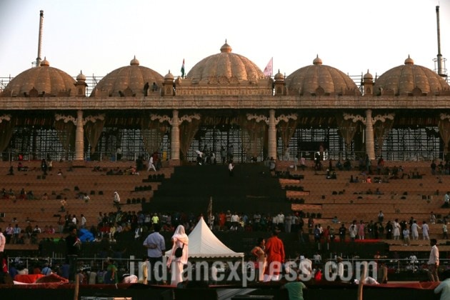 world culture festival, world cultural festival, sri sri, ravi shankar, art of living foundation, sri sri ravi shankar, sri sri world culture festival, ngt fine sri sri, sri sri event yamuna bank, yamuna floodplain world culture festival, world culture festival stage, world culture festival photos, art of living, art of living 35 years, wcf photos, sri sri photos, india news, latest news