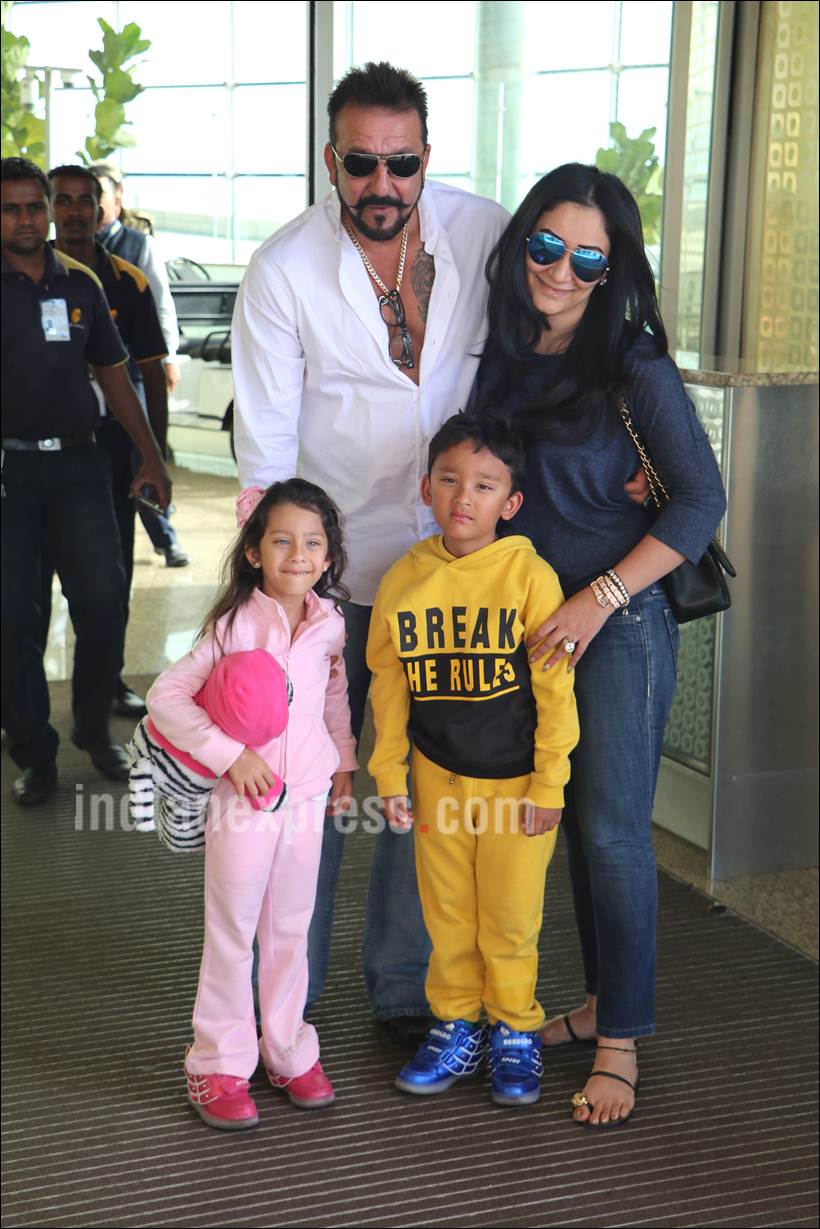 sanjay dutt, maanyata dutt, sanjay dutt kids, shahraan, iqra, sanjay dutt pics, sanjay dutt maanyata pics, maanyata pics, sanjay dutt photos, sanjay dutt shahraan iqra, entertainment