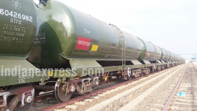 Latur water crisis, Latur city, Latur, Marathwada drought, water train, jaldoot express, jaldoot express photos, jaldoot express picture gallery, jaldoot express reaches latur, water train reaches latur