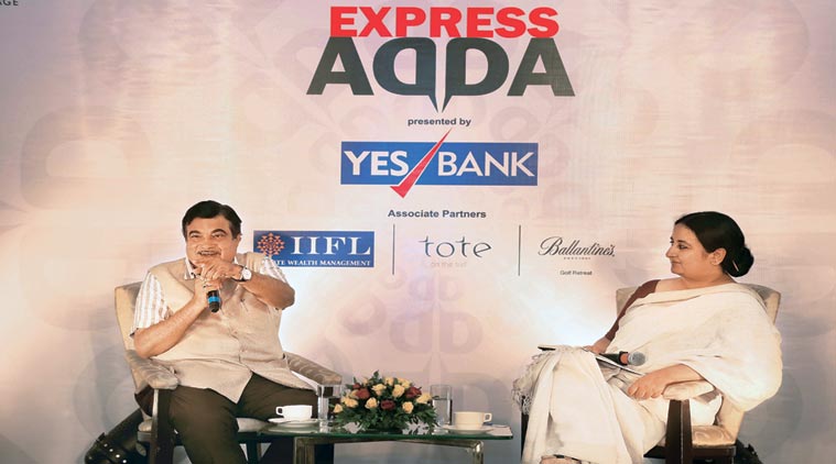 Nitin Gadkari, Union Minister Nitin Gadkari, indian express, express adda, Waterless in Marathwada, drought, maharashtra drought, , irrigation, maharashtra drought, indian express adda, india news