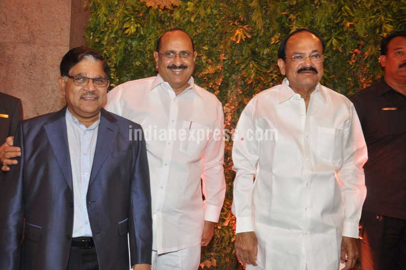 sreeja, sreeja reception, sreeja recpetion pics, sreeja marriage, chiranjeevi, chiranjeevi sreeja, chiranjeevi daughter, allu arjun, ram charan teja, venkaiah naidu, chandrababu naidu, aravind swami, rakulpreet, radhuka sarathkumar, sreeja wedding recpetion pics, entertainment