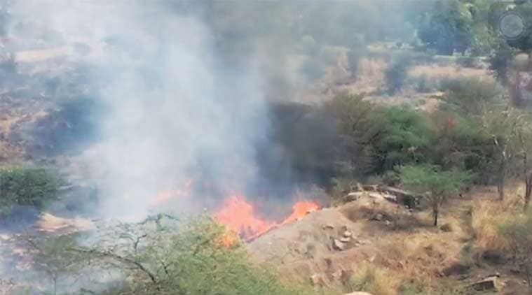 Aravali hill stretch, Aravali hill stretch fire, Fire in Aravali hill stretch, Delhi news