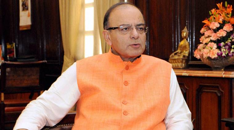 New Delhi: Union Minister for Finance, Corporate Affairs and Information & Broadcasting Arun Jaitley briefing the media, in New Delhi on Monday. PTI Photo(PTI4_4_2016_000249B)