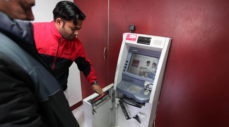 Shakarpur ATM theft, Canara Bank ATM foiled, ATM theft, Delhi News, Indian Express News